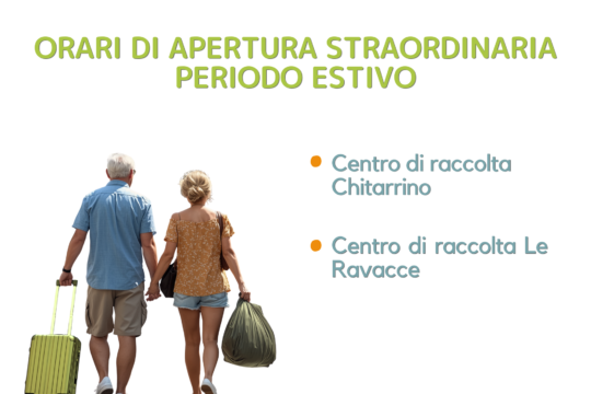 Ascit e Gea ampliano il servizio dei Centri di Raccolta di Chitarrino e Le Ravacce nel periodo estivo per i villeggianti della Mediavalle e della Garfagnana