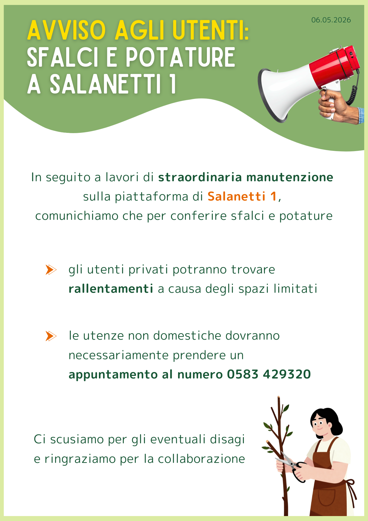 06.05.2026 - Salanetti 1 conferimento sfalci e potature