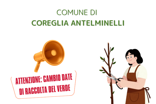 Modifica calendario date di raccolta “verde, sfalci e potature” per il Comune di Coreglia Antelminelli