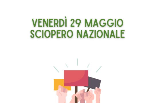 Sciopero generale nazionale 29 maggio 2026